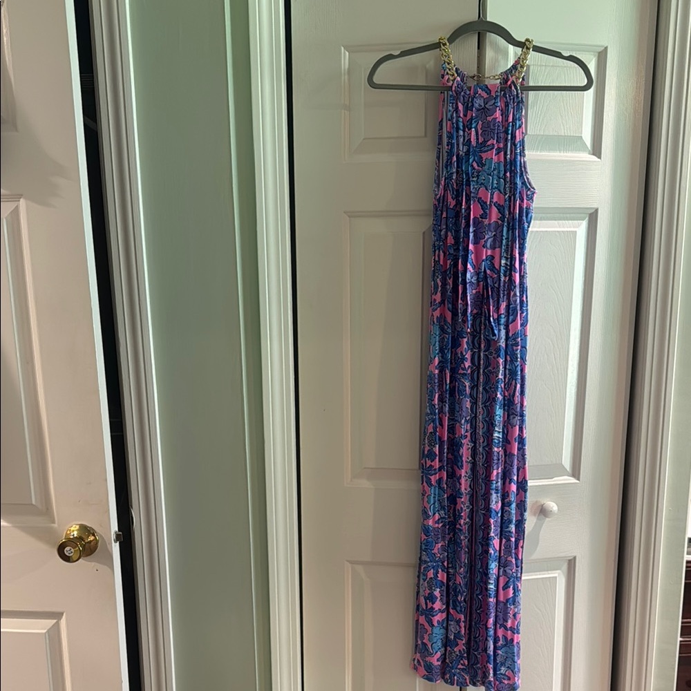 Lilly Pulitzer Pink and Blue Maxi One Piece